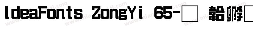 IdeaFonts ZongYi 65字体转换